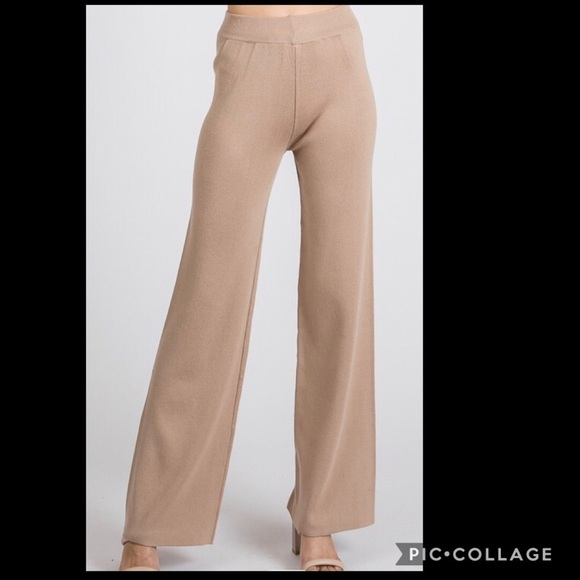 SALE!! Beautiful! Two Piece Sand Color Top & Pants - Picture 6 of 6